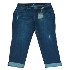 Democracy Ab Solution Distressed Mid Rise Girlfriend Jeans NWT